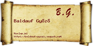 Baldauf Győző névjegykártya